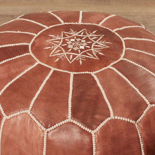 Mouassine Pouf Leather Ottoman - Image 3