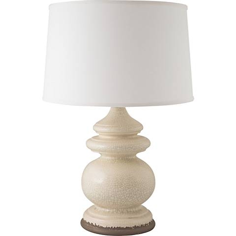 RiverCeramic® Cottage Eggshell Crackle Table Lamp - Image 0