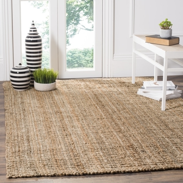 Safavieh Casual Natural Fiber Hand-Woven Natural Accents Chunky Thick Jute Rug (4' x 6') - Image 0