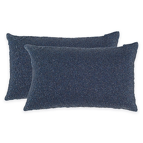 Essence Throw Pillow in Midnight Navy (Set of 2) - Image 0