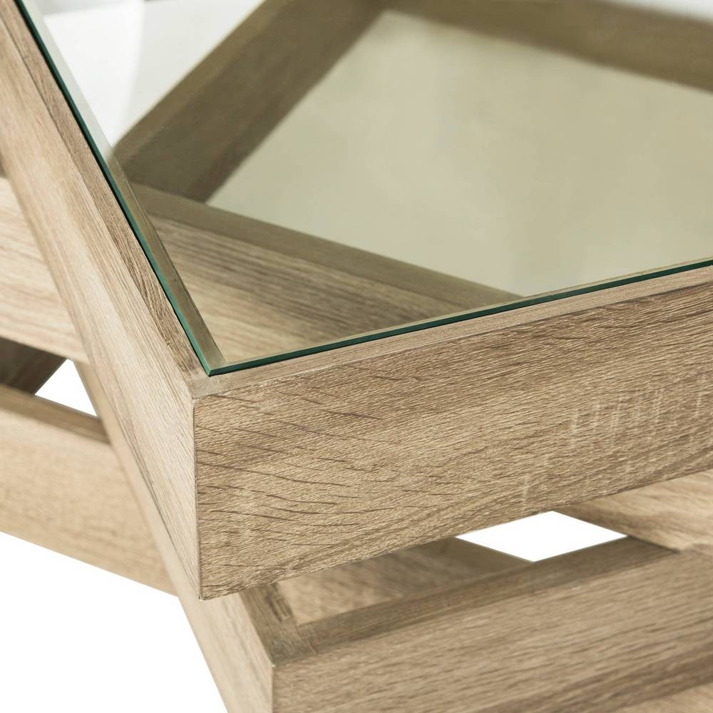 Ingvar Mid Century Geometric Wood Coffee Table - Image 5