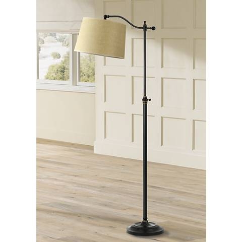Dark Bronze Finish Adjustable Downbridge Floor Lamp - Image 0
