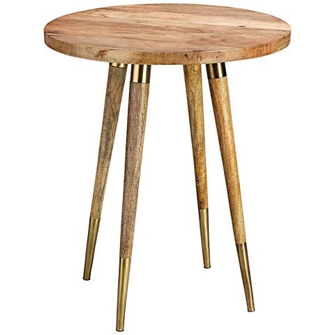 Jamie Young Owen Natural Wood Round Side Table - Image 0