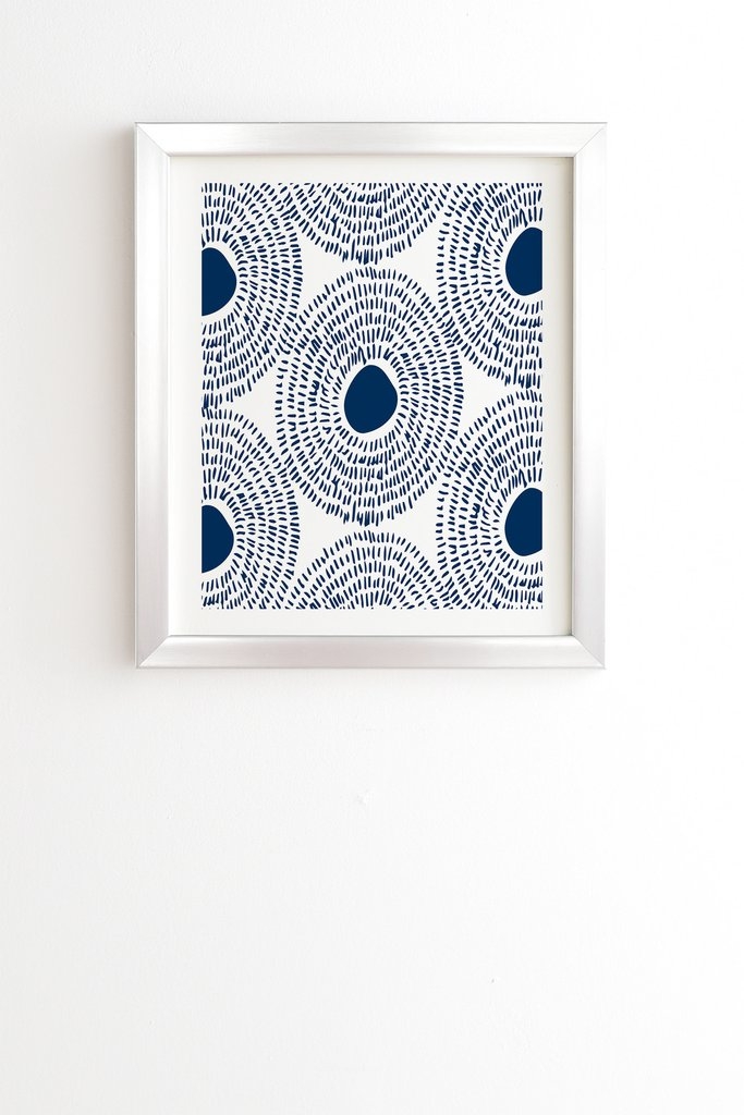 CIRCLES IN BLUE II Framed Wall Art By Camilla Foss - Image 0