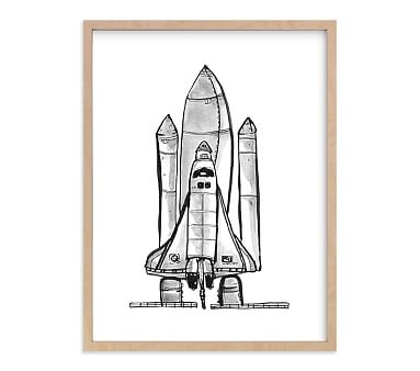 Blast Off Wall Art By Minted(R),18x24, Natural - Image 0