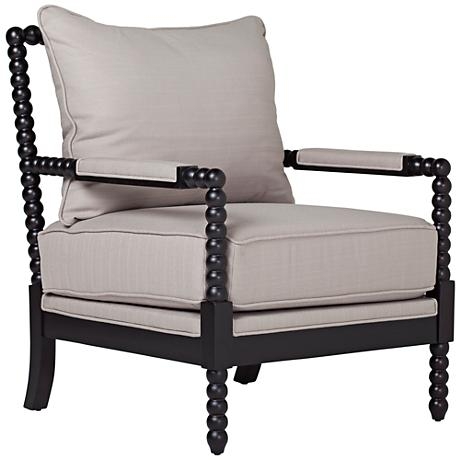 Colonnade Latte Spindle Accent Chair black - Image 0