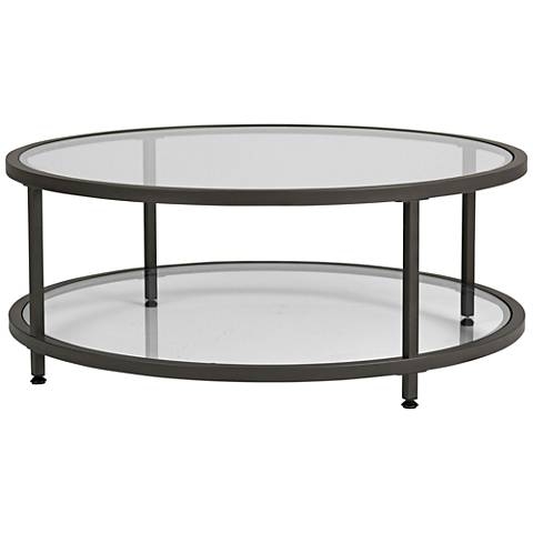 Studio Designs Home Camber Pewter Round Coffee Table clear - Image 0