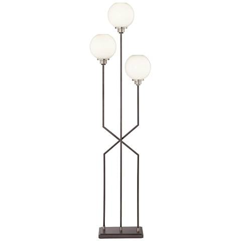 Boulevard Gunmetal 3-Light Modern Floor Lamp white - Image 0