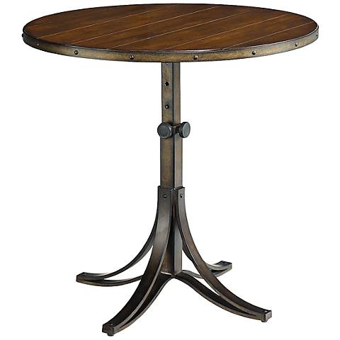 Hammary Mercantile Adjustable Height Round Whiskey End Table - Image 0