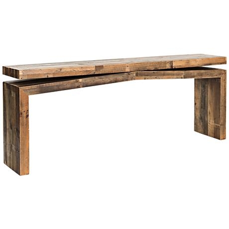 Matthes Rustic Natural Mixed Reclaimed Wood Console - Image 0