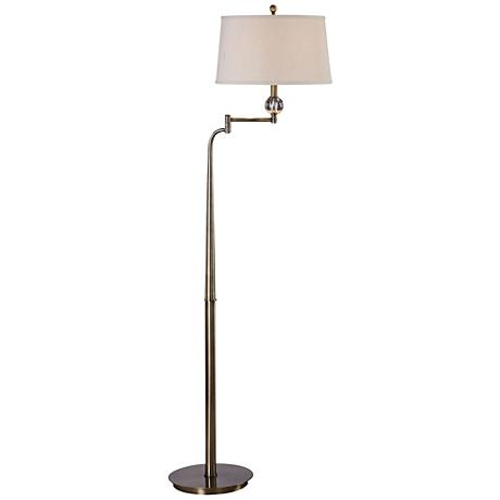 Uttermost Melini Tapered Steel Swing Arm Floor Lamp clear - Image 0