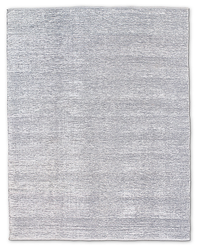 NEW TEXTURED SOLID OUTDOOR RUG - FOG - Image 0