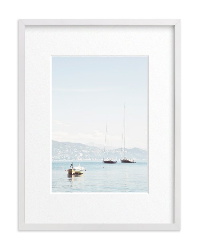 Portofino afternoon - 18x24 - White Wood Frame - Matted - Image 0