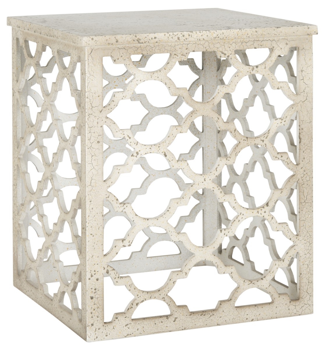 Lonny End Table - Distressed White - Safavieh - Image 1