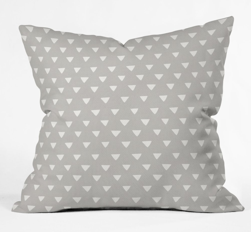 geometric confetti grey  Throw Pillow - insert included 16"x16" - Image 0