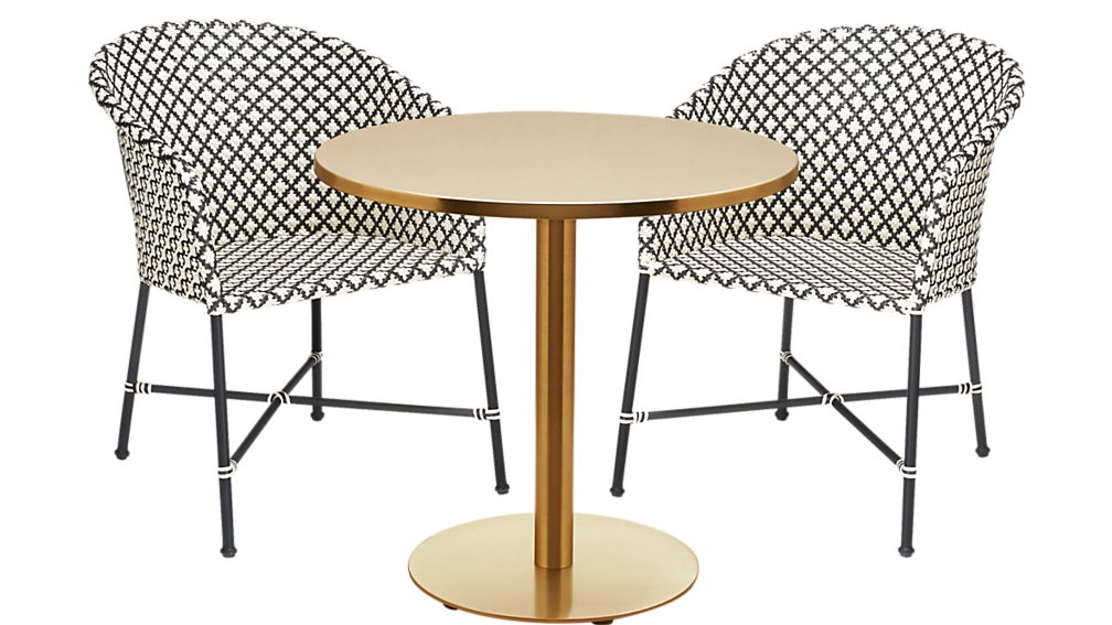 watermark brass bistro table - Image 1