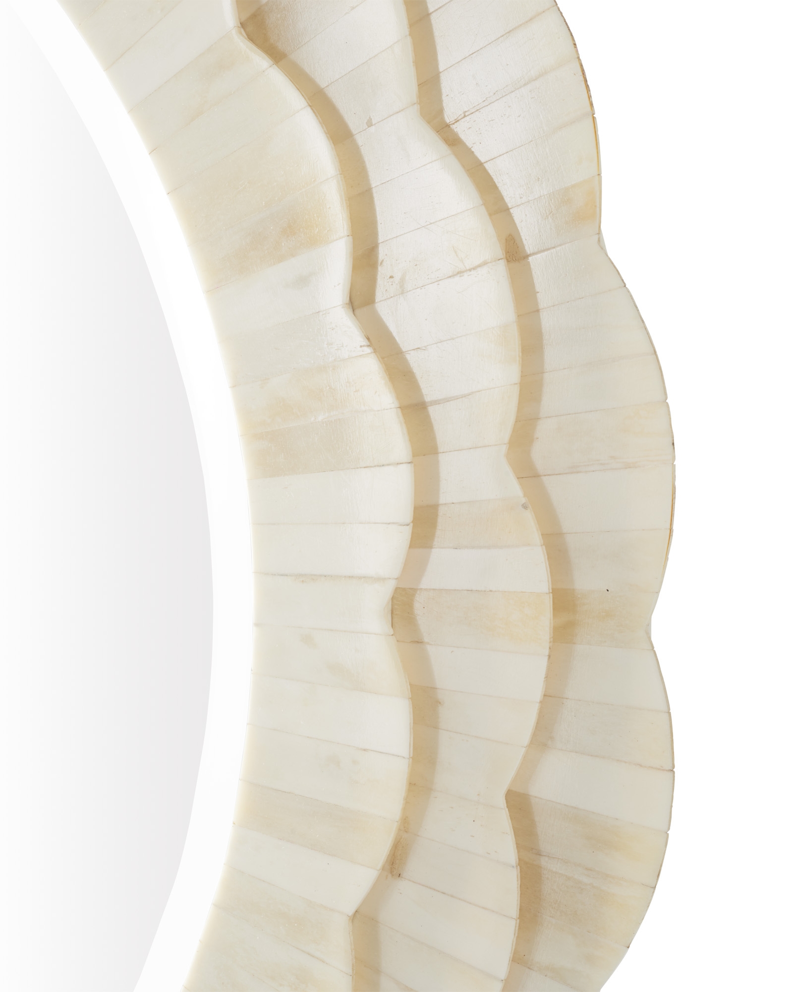 Scalloped Bone Mirror - Image 1