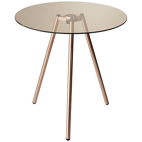 Gibson Tinted Glass Tripod Accent Table - Image 0