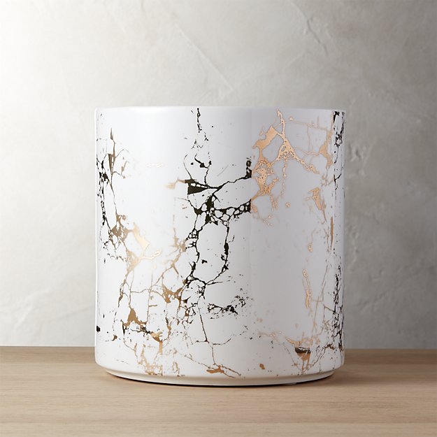 Palazzo medium marbleized planter - Image 0