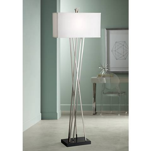 Possini Euro Design Asymmetry Floor Lamp black - Image 1