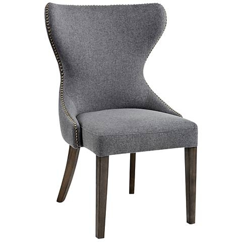 Ariana Dark Gray Fabric Dining Chair gold - Image 0