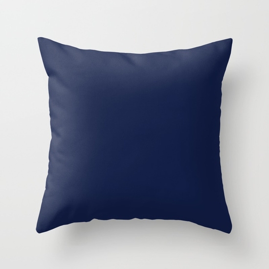 Indigo Navy Blue Throw Pillow - 18" x 18" Cover with Insert - Image 0
