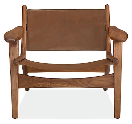 Lars Leather Lounge Chair - Cognac Leather, Walnut Wood - Image 1