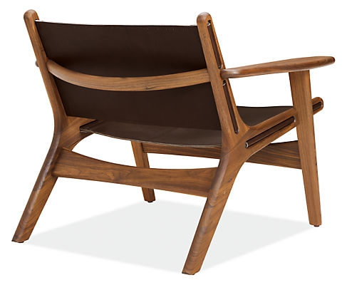 Lars Leather Lounge Chair - Cognac Leather, Walnut Wood - Image 4