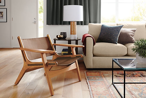 Lars Leather Lounge Chair - Cognac Leather, Walnut Wood - Image 6