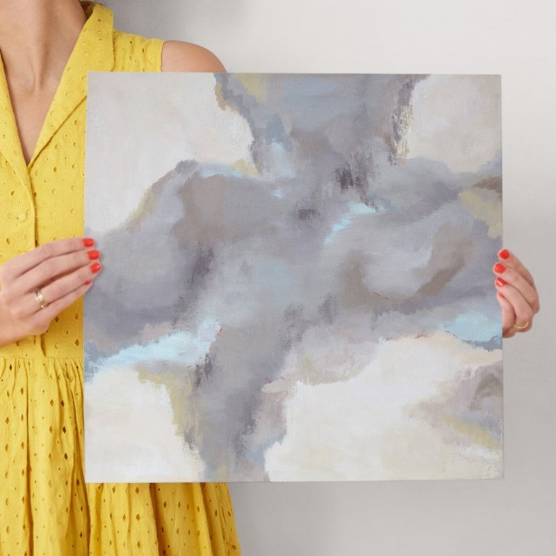 Cloud View - 30'' x 30''- White Frame with mat/ White border - Image 3