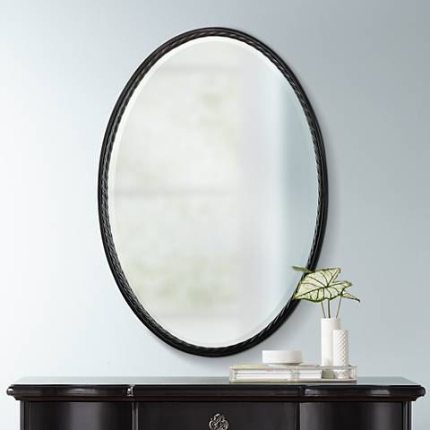 Uttermost Casalina 32" High Oil-Rubbed Bronze Wall Mirror - Image 0