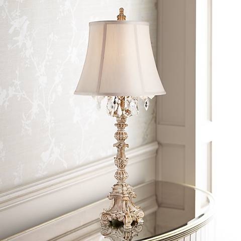Duval French Crystal Candlestick Table Lamp - Image 0
