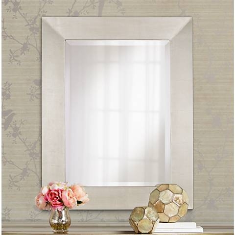Brondby Silver Finish 36" High Rectangular Wall Mirror - Image 0