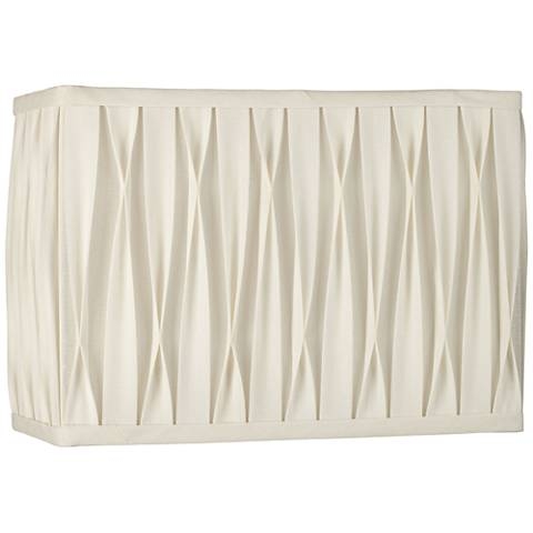 Springcrest White Pinched Pleat Rectangle Shade 14/7x14/7x10 (Spider) - Image 0