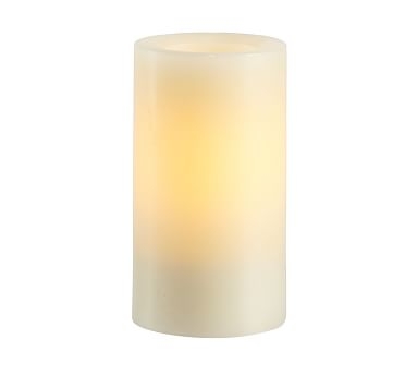 Standard Flameless Wax Candle, 3.25"x6" - Ivory - Image 1