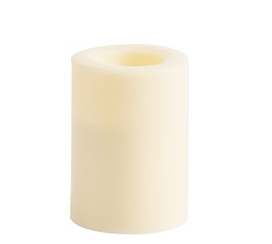 Standard Flameless Outdoor Pillar Candle, 3.25"x4.5" - Ivory - Image 1