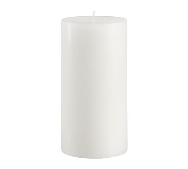 Unscented Wax Pillar Candle, 4"x8" - White - Image 1