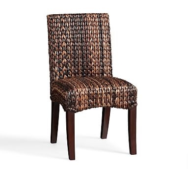 Seagrass Dining Side Chair, Havana Dark with Mahogany Leg - Image 1