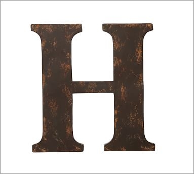 Rustic Metal Letter, H - Image 0