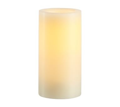 Standard Flameless Wax Candle, 4"x8" - Ivory - Image 0