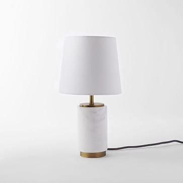 Pillar Table Lamp Small, Marble Base - Image 0