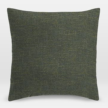Upholstery Fabric Pillow Cover, 18"x18" Welt Seam, Heathered Tweed, Leek - Image 0