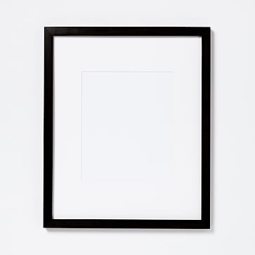 Gallery Frames, 8"x 10" (13" x 16" without mat), Black Lacquer - Image 1