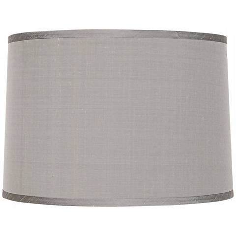 Springcrest Marlee Platinum Gray Faux Silk Lamp Shade 15x16x11 (Spider) - Image 0