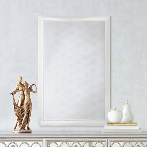 Possini Euro Metzeo 22" x 33" Rectangular Chrome Wall Mirror - Image 0