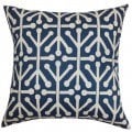 Heath Geometric Pillow Blue Natural- 18" x 18" - Image 0