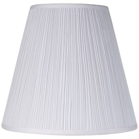 Springcrest White Fabric Mushroom Pleated Shade 9x16x14.5 (Spider) - Image 0