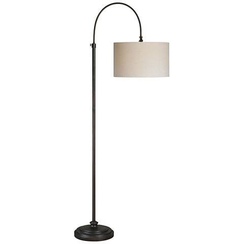 Forty West Reagan Oil Rubbed Bronze Adjustable Arc Floor Lamp - Image 0