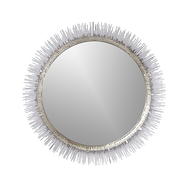 Clarendon Large Round Silver Wall Mirror - Image 0