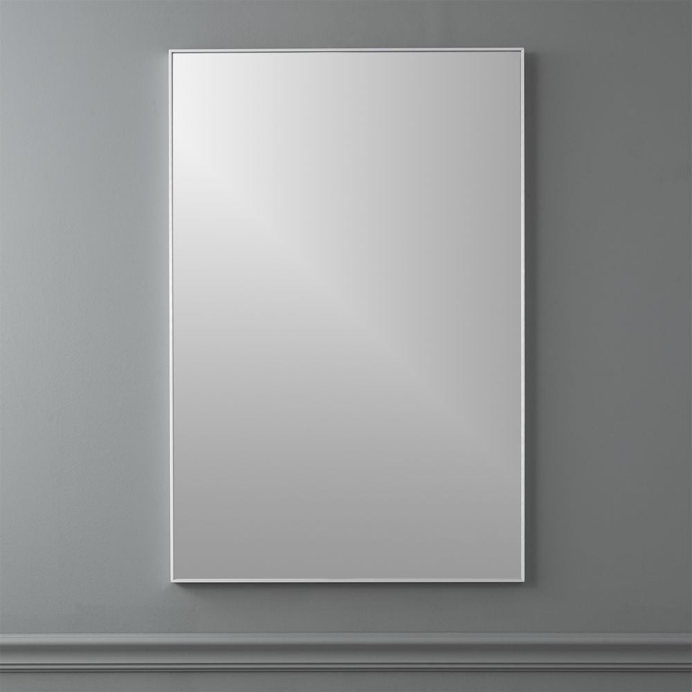 Infinity Silver Rectangular Wall Mirror 24"x36" - Image 0